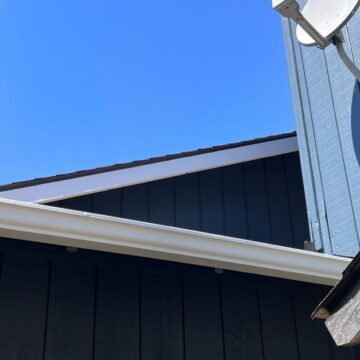 Closeup of exterior trim newly painted in Portland