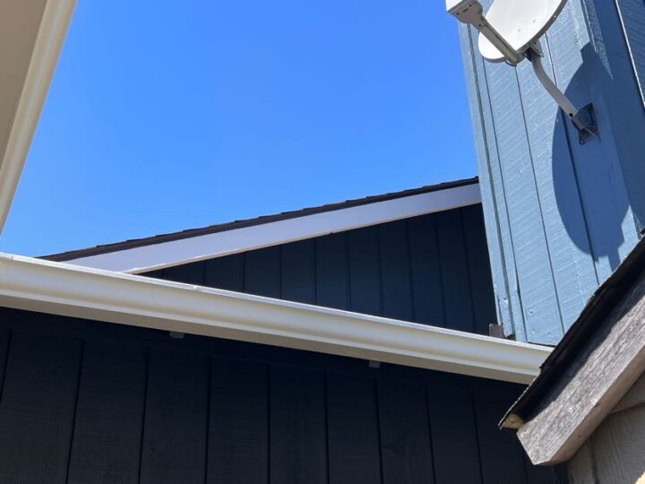 Closeup of exterior trim newly painted in Portland
