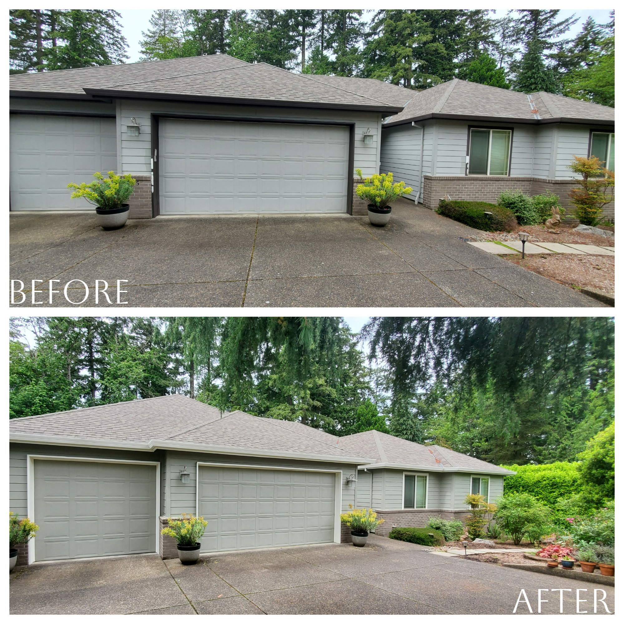 Secure your spot for Summer 2023 Exterior Painting with last call, and witness the striking transformation in before and after pictures of a garage.