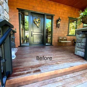 A front porch deck restoration in NW Portland.