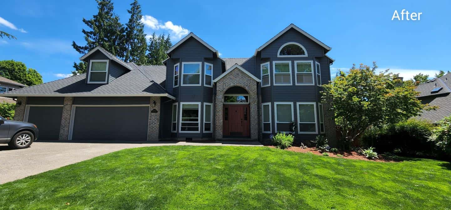 Photo of Tigard home gets a beautiful exterior paint job and what a transformation it is! in Portland, Oregon