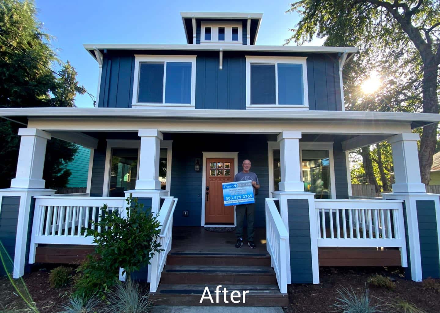 Photo of Charming home in Portland gets a makeover with its exterior paint job. in Portland, Oregon