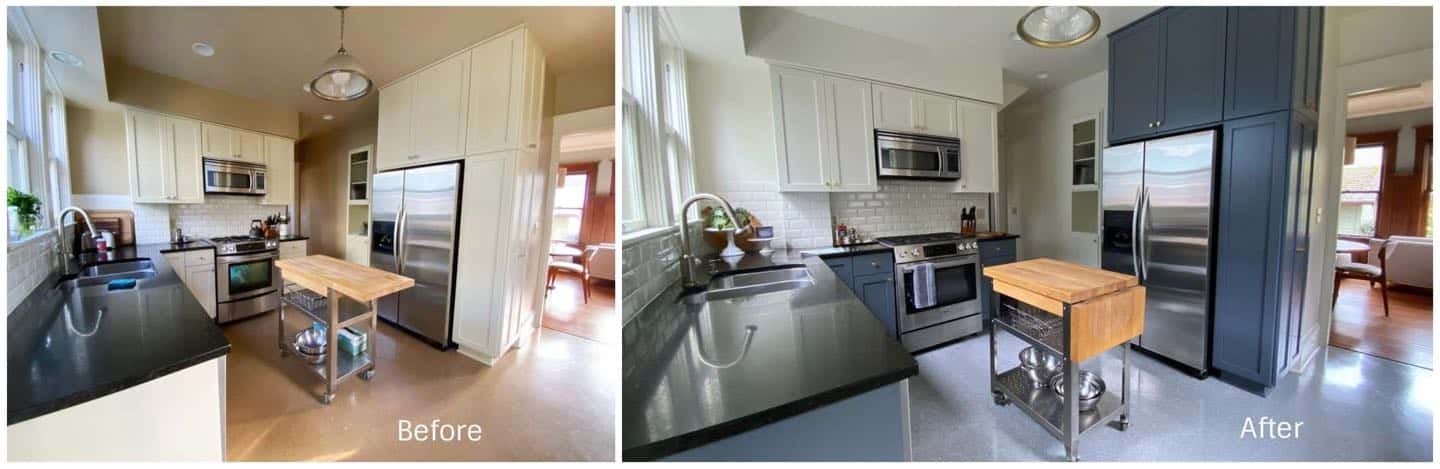 Photo of This Portland kitchen makeover got us one amazing Google Review and a very happy client photo! in Portland, Oregon