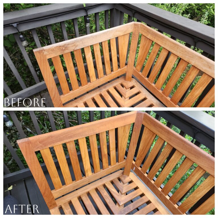 before and after staining