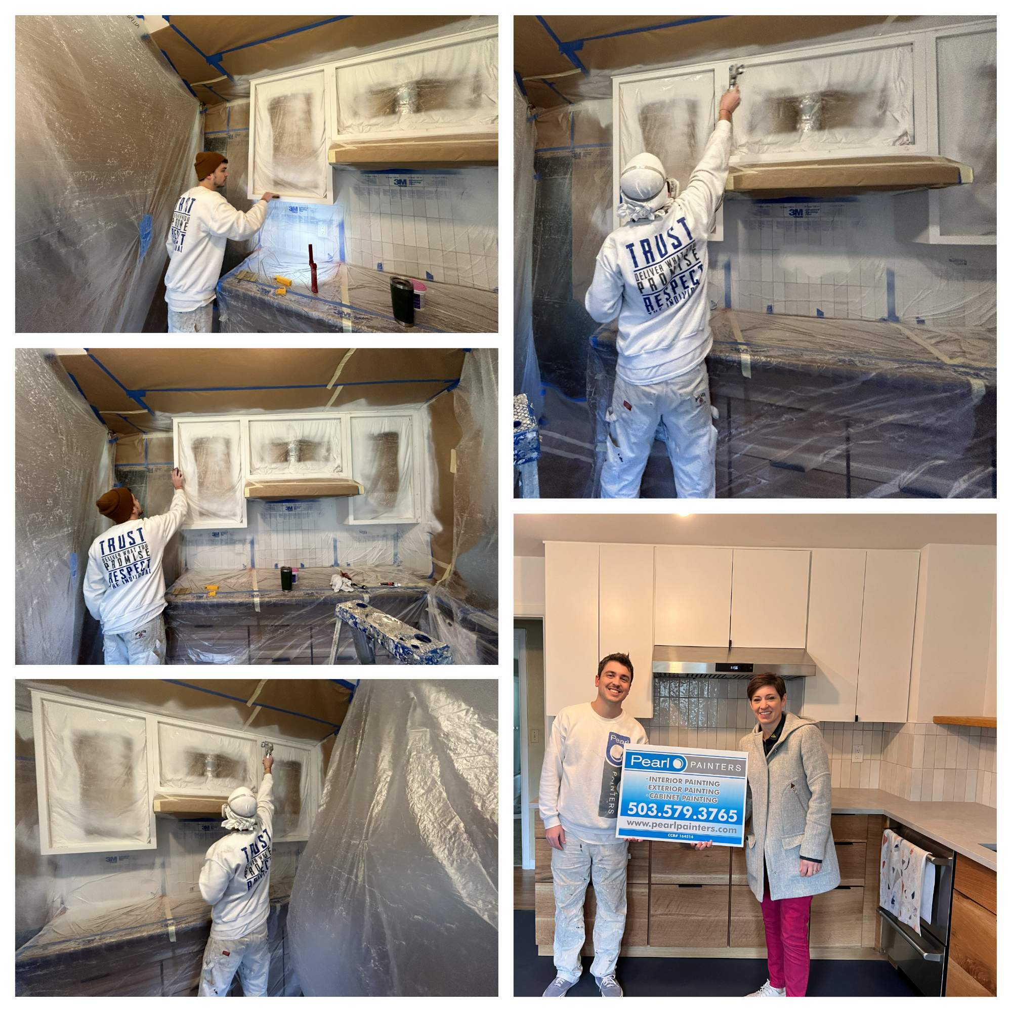 Photo of Brand new Portland kitchen cabinets get painted so they sparkle and shine! in Portland, Oregon