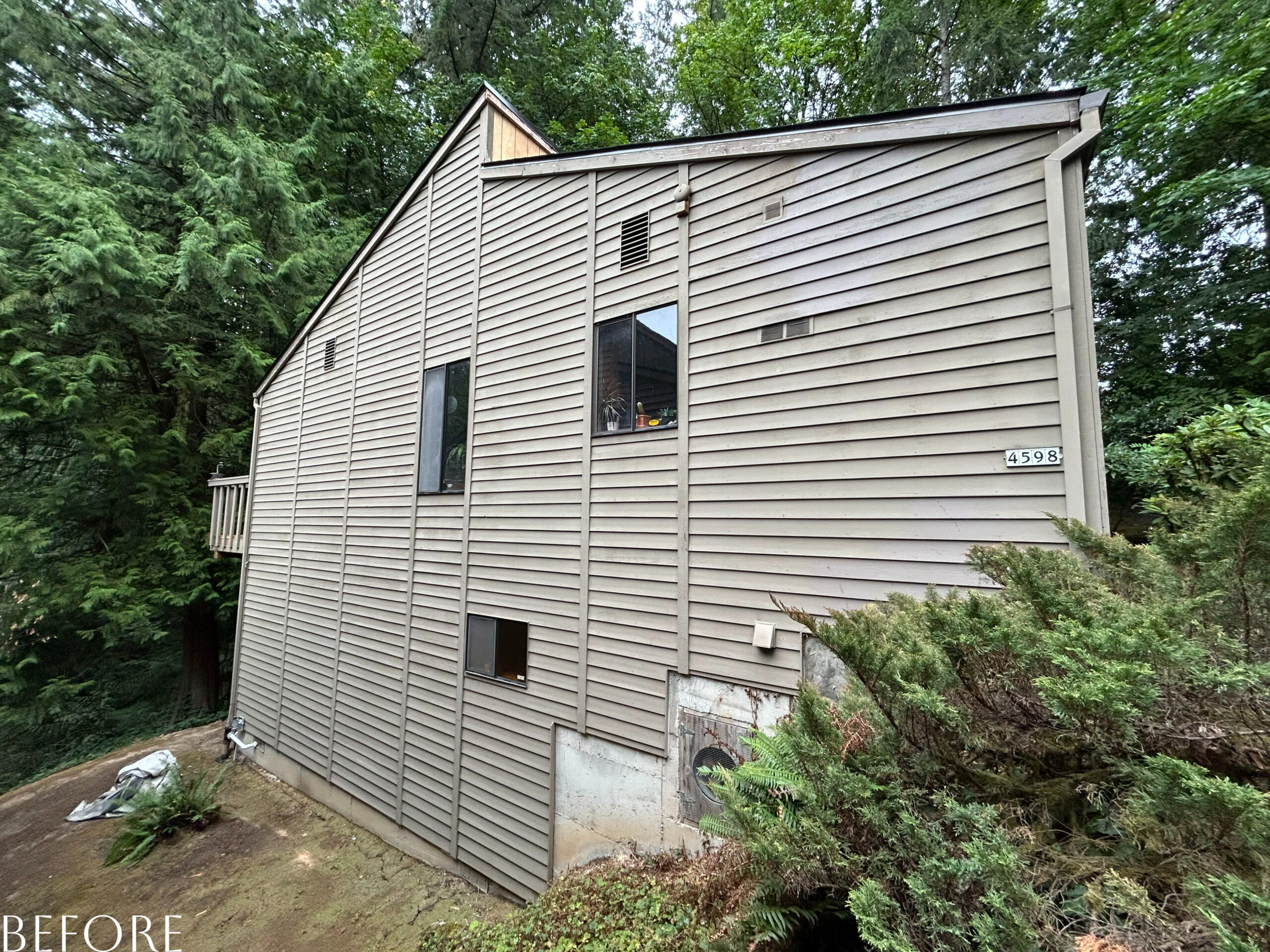 A Portland home in the woods is getting a fresh feel with a new exterior paint job.