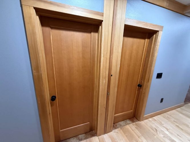 Portland home's interior doors after repaired and finished by Pearl Painters.