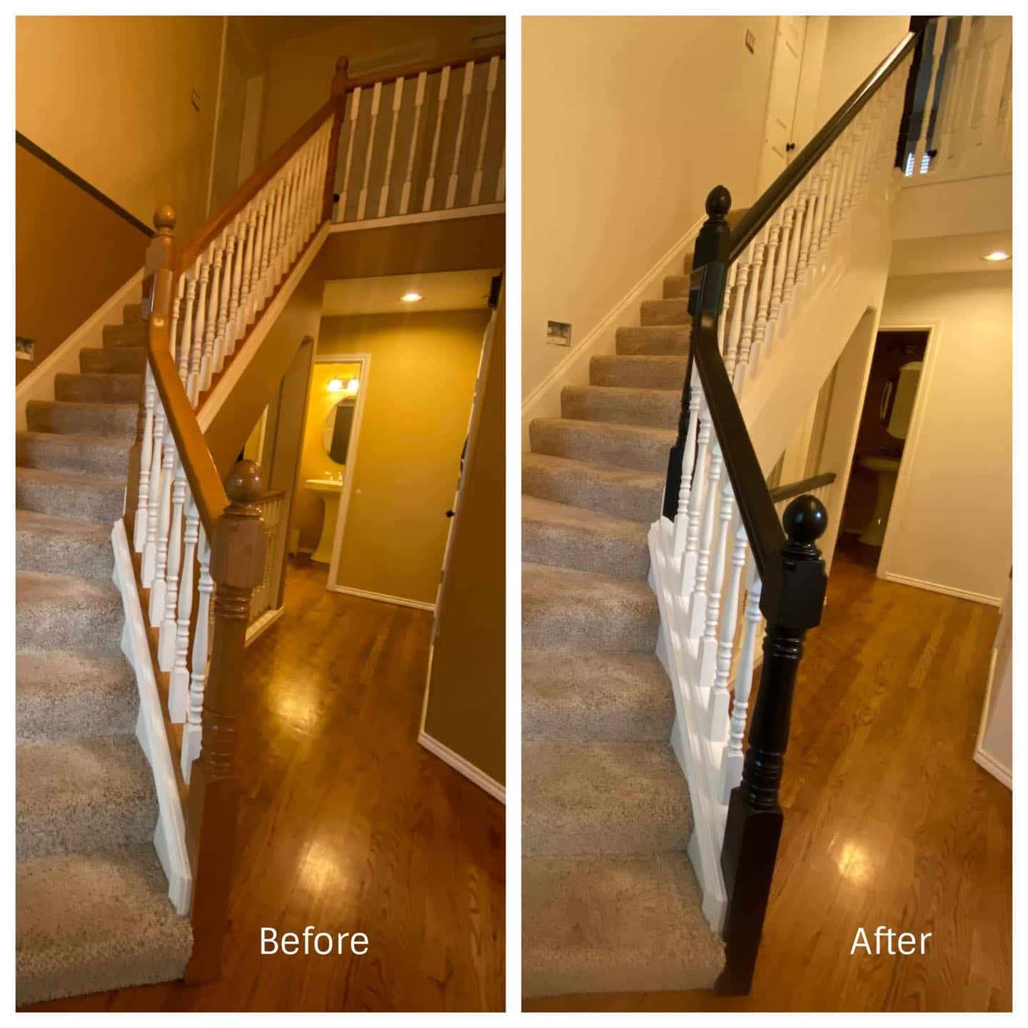 Photo of This Beaverton interior painting project changed the whole look for this staircase and the homes front entrance. in Portland, Oregon