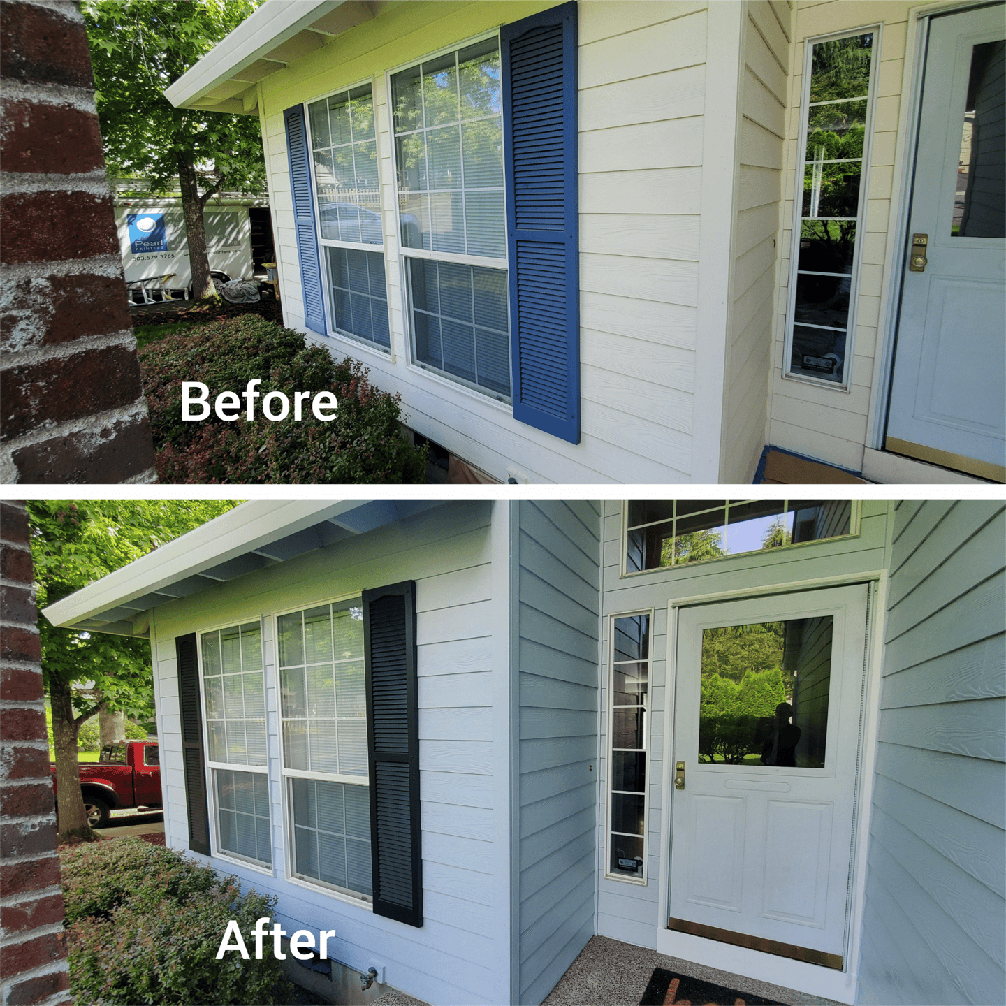 Photo of This Tigard home got a facelift with its new exterior paint job and our Pearl team got another ⭐ ⭐ ⭐ ⭐ ⭐ Google review in Portland, Oregon